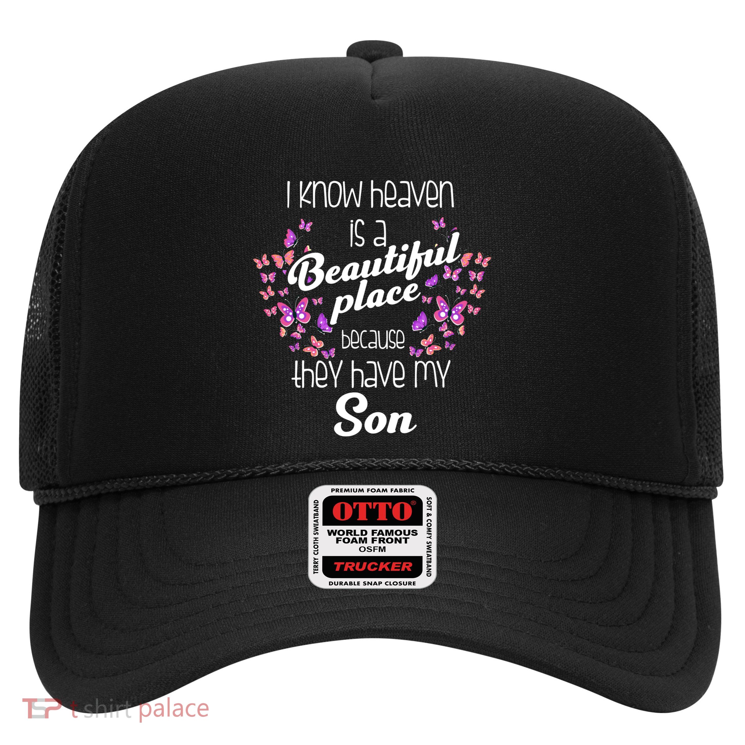 My Son Is My Guardian Angel In Heaven Grief To Son Trucker Hat