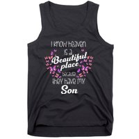 My Son Is My Guardian Angel In Heaven Grief To Son Tank Top