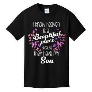 My Son Is My Guardian Angel In Heaven Grief To Son Kids T-Shirt