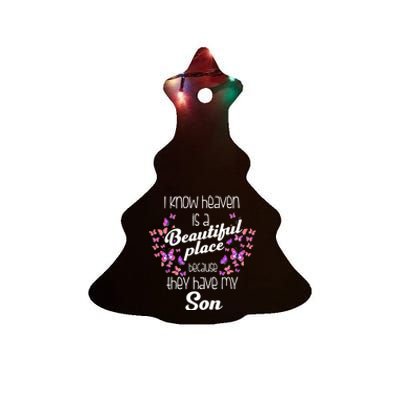 My Son Is My Guardian Angel In Heaven Grief To Son Ceramic Tree Ornament