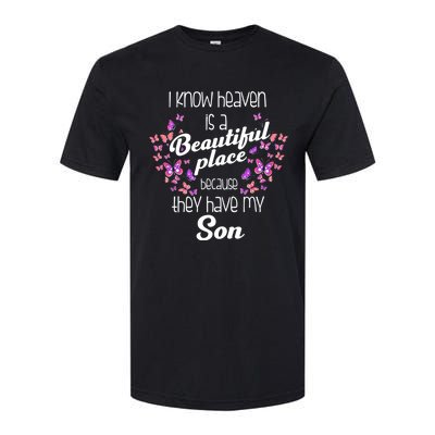 My Son Is My Guardian Angel In Heaven Grief To Son Softstyle CVC T-Shirt