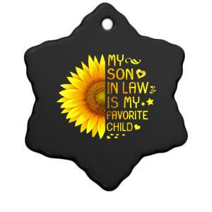 My Son In Law Is My Favorite Child Sunflower Motherinlaw Ceramic Star Ornament