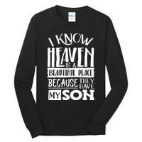 My Son Is My Guardian Angel In Heaven Grief To Son Tall Long Sleeve T-Shirt