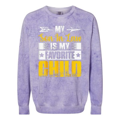 My Son In Law Is My Favorite Child Retro Family Colorblast Crewneck Sweatshirt