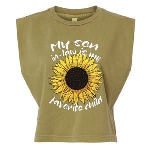 My Son In Law Is My Favorite Child Family Sunflower Garment-Dyed Women's Muscle Tee