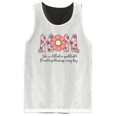 Mom She Is Clothed In Gratitude Mesh Reversible Basketball Jersey Tank