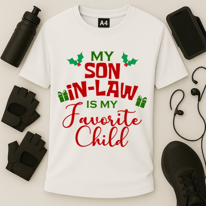 My Son In Law Is My Favorite Child Christmas Cooling Performance Crew T-Shirt