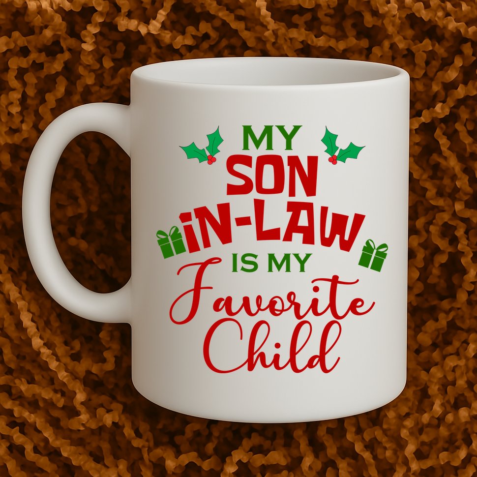 My Son In Law Is My Favorite Child Christmas Mug