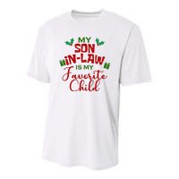 My Son In Law Is My Favorite Child Christmas Youth Performance Sprint T-Shirt