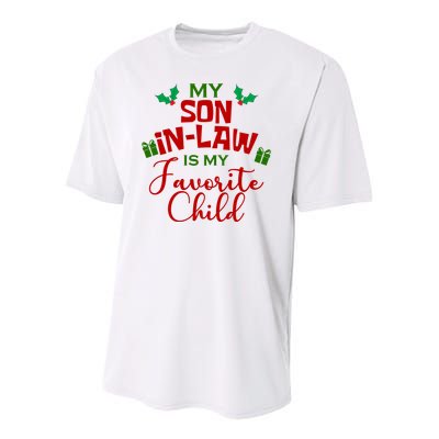 My Son In Law Is My Favorite Child Christmas Youth Performance Sprint T-Shirt