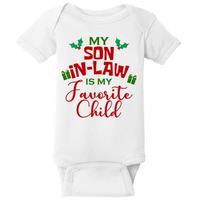 My Son In Law Is My Favorite Child Christmas Baby Bodysuit