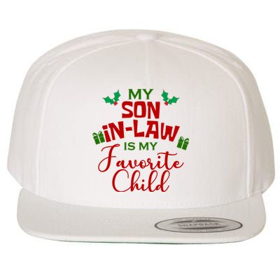 My Son In Law Is My Favorite Child Christmas Wool Snapback Cap