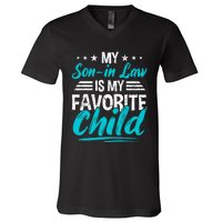 My Son In Law Is My Favorite Child Funny Family Vintage V-Neck T-Shirt