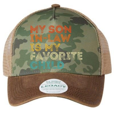 My Son In Law Is My Favorite Child Funny Retro Vintage Legacy Tie Dye Trucker Hat