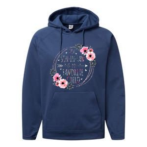 My Son In Law Is My Favorite Child Motherinlaw Performance Fleece Hoodie