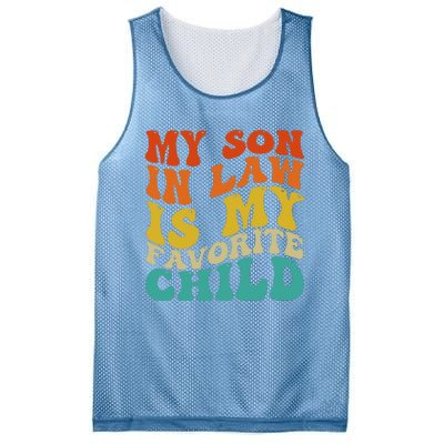 My Son In Law Is My Favorite Child Funny Family Humor Retro Mesh Reversible Basketball Jersey Tank