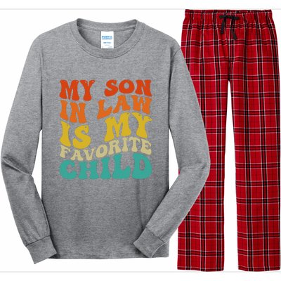 My Son In Law Is My Favorite Child Funny Family Humor Retro Long Sleeve Pajama Set