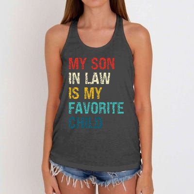 My Son In Law Is My Favorite Child Funny Family Women's Knotted Racerback Tank