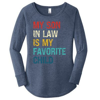 My Son In Law Is My Favorite Child Funny Family Women's Perfect Tri Tunic Long Sleeve Shirt