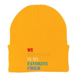 My Soninlaw Is My Favorite Child Funny Family Humor Knit Cap Winter Beanie