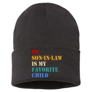 My Soninlaw Is My Favorite Child Funny Family Humor Sustainable Knit Beanie