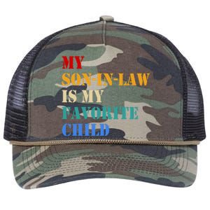 My Soninlaw Is My Favorite Child Funny Family Humor Retro Rope Trucker Hat Cap