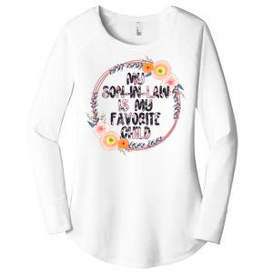 My Son In Law Is My Favorite Child Floral Flower Wreath Women's Perfect Tri Tunic Long Sleeve Shirt