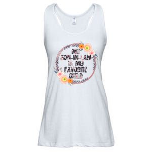 My Son In Law Is My Favorite Child Floral Flower Wreath Ladies Essential Flowy Tank