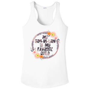 My Son In Law Is My Favorite Child Floral Flower Wreath Ladies PosiCharge Competitor Racerback Tank