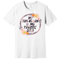 My Son In Law Is My Favorite Child Floral Flower Wreath Premium T-Shirt