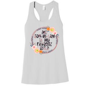 My Son In Law Is My Favorite Child Floral Flower Wreath Women's Racerback Tank