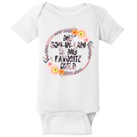 My Son In Law Is My Favorite Child Floral Flower Wreath Baby Bodysuit