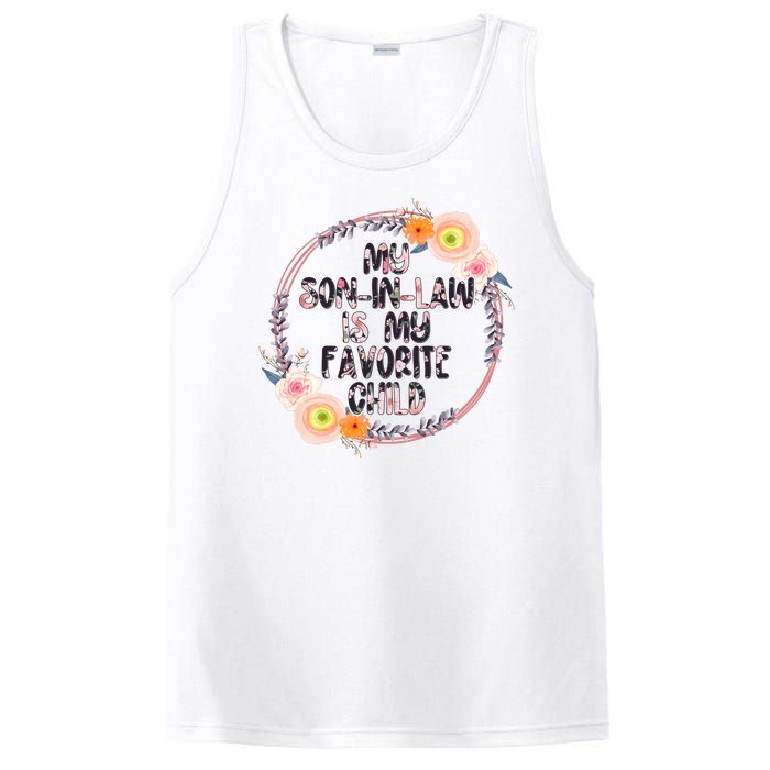 My Son In Law Is My Favorite Child Floral Flower Wreath PosiCharge Competitor Tank