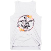 My Son In Law Is My Favorite Child Floral Flower Wreath Tank Top