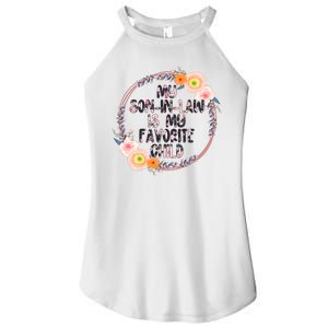 My Son In Law Is My Favorite Child Floral Flower Wreath Women's Perfect Tri Rocker Tank