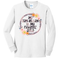 My Son In Law Is My Favorite Child Floral Flower Wreath Kids Long Sleeve Shirt