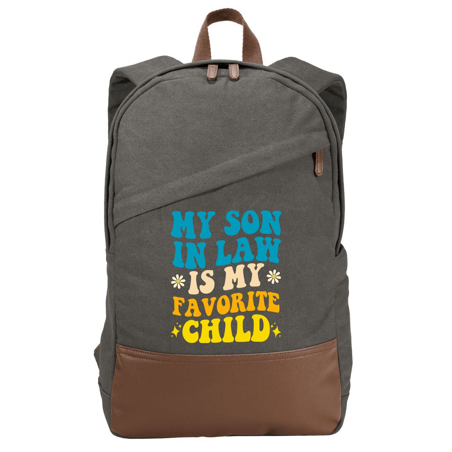 My Son In Law Is My Favorite Child Cotton Canvas Backpack