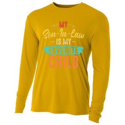 My Son In Law Is My Favorite Child Funny Family Matching Cooling Performance Long Sleeve Crew