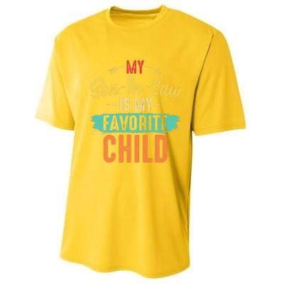 My Son In Law Is My Favorite Child Funny Family Matching Performance Sprint T-Shirt