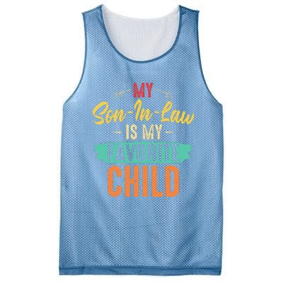 My Son In Law Is My Favorite Child Funny Family Matching Mesh Reversible Basketball Jersey Tank