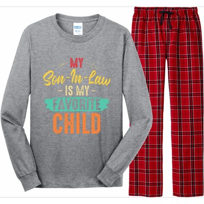 My Son In Law Is My Favorite Child Funny Family Matching Long Sleeve Pajama Set