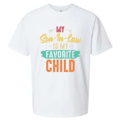 My Son In Law Is My Favorite Child Funny Family Matching Sueded Cloud Jersey T-Shirt