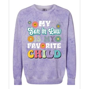 My Soninlaw Is My Favorite Child Funny MotherS Day Mom Colorblast Crewneck Sweatshirt