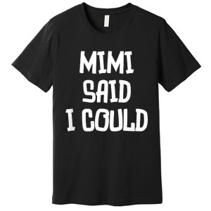 Mimi Said I Could Funny Grandmother Premium T-Shirt