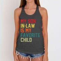 My Soninlaw Is My Favorite Child Humor Mom Dad Fathers Day Women's Knotted Racerback Tank