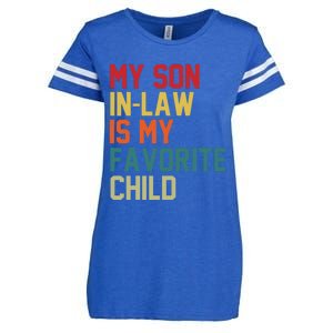 My Soninlaw Is My Favorite Child Humor Mom Dad Fathers Day Enza Ladies Jersey Football T-Shirt