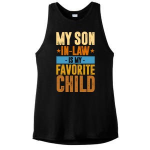 My Son In Law Is My Favorite Child Funny Mothers Day Ladies PosiCharge Tri-Blend Wicking Tank