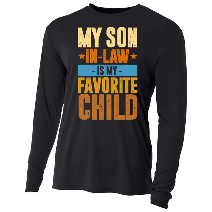 My Son In Law Is My Favorite Child Funny Mothers Day Cooling Performance Long Sleeve Crew