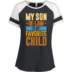 My Son In Law Is My Favorite Child Funny Mothers Day Enza Ladies Jersey Colorblock Tee