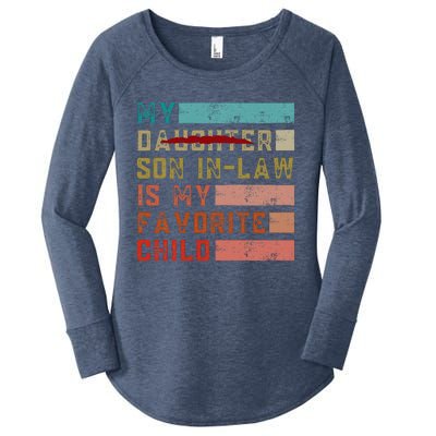 My Son In Law Is My Favorite Child Funny Replaced Daughter Women's Perfect Tri Tunic Long Sleeve Shirt